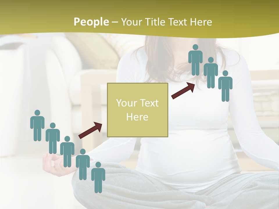 White Practicing Pregnant PowerPoint Template