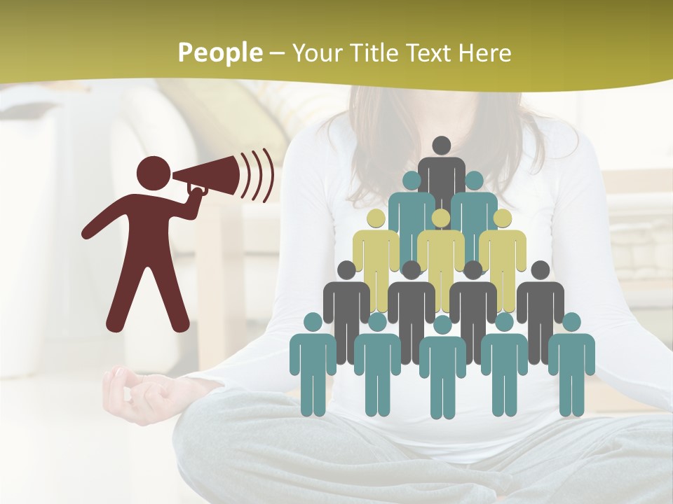 White Practicing Pregnant PowerPoint Template