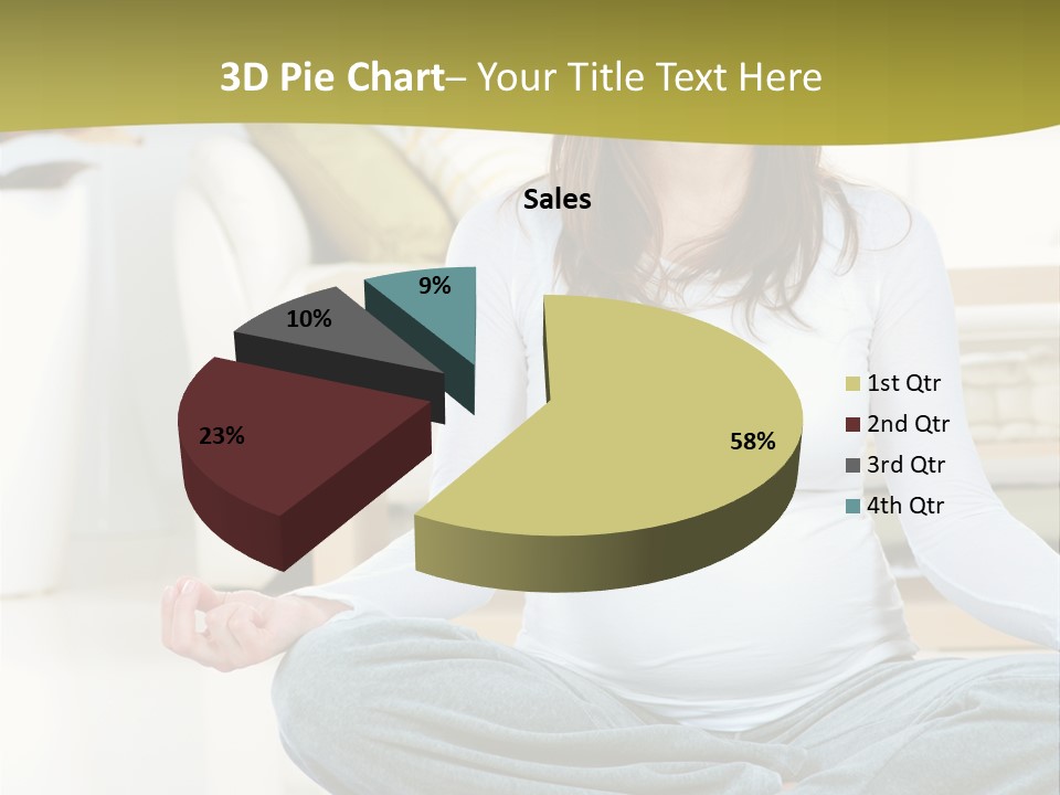 White Practicing Pregnant PowerPoint Template