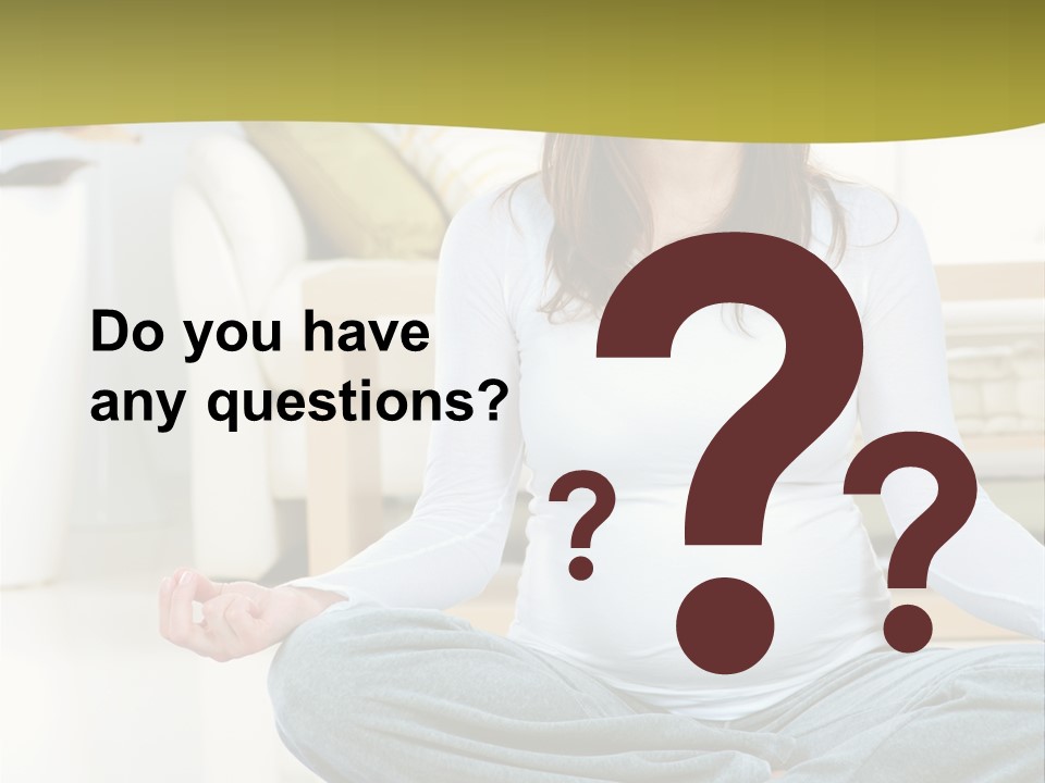 White Practicing Pregnant PowerPoint Template