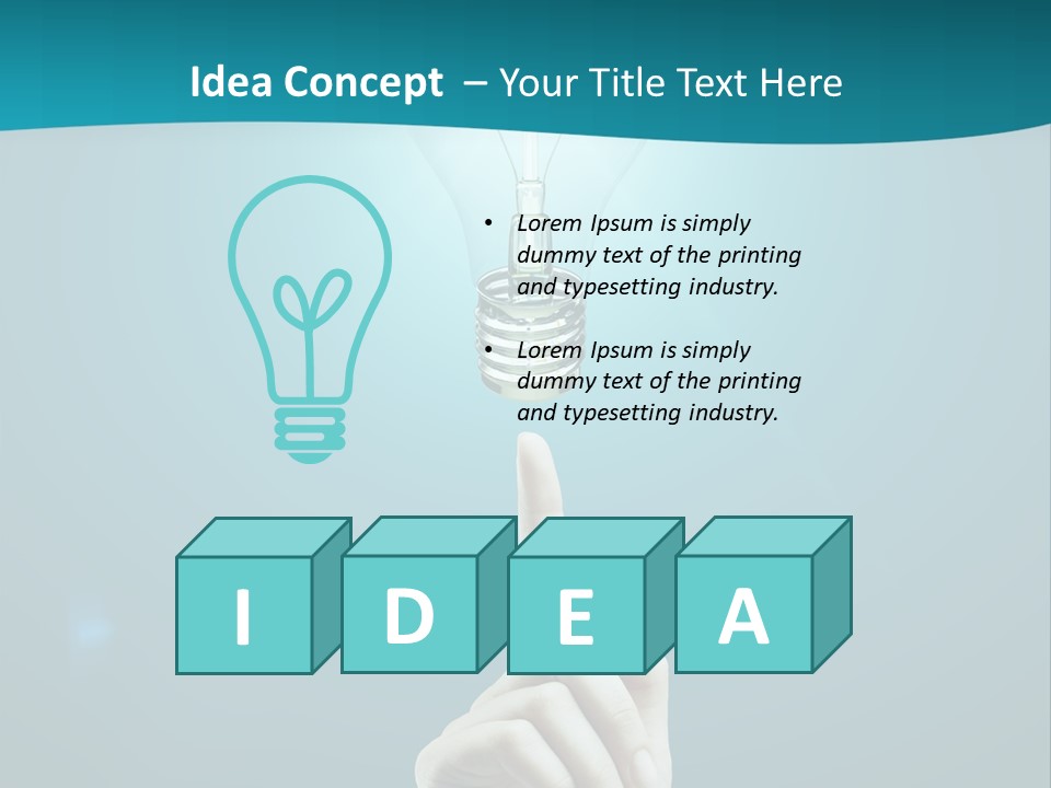 Filament Creation White PowerPoint Template