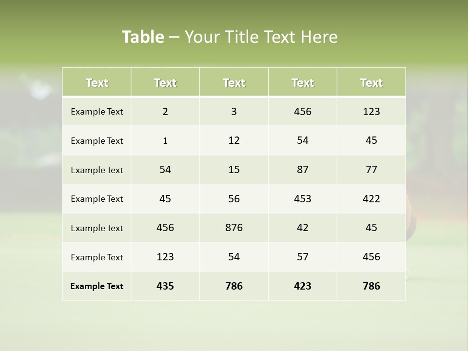Hole One Thailand PowerPoint Template