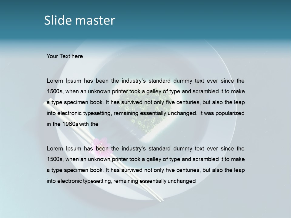 Plate Ocean Tourism PowerPoint Template