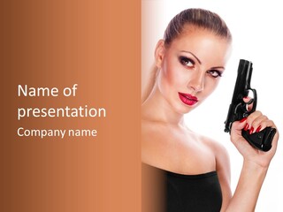 Model Fashion Pose PowerPoint Template