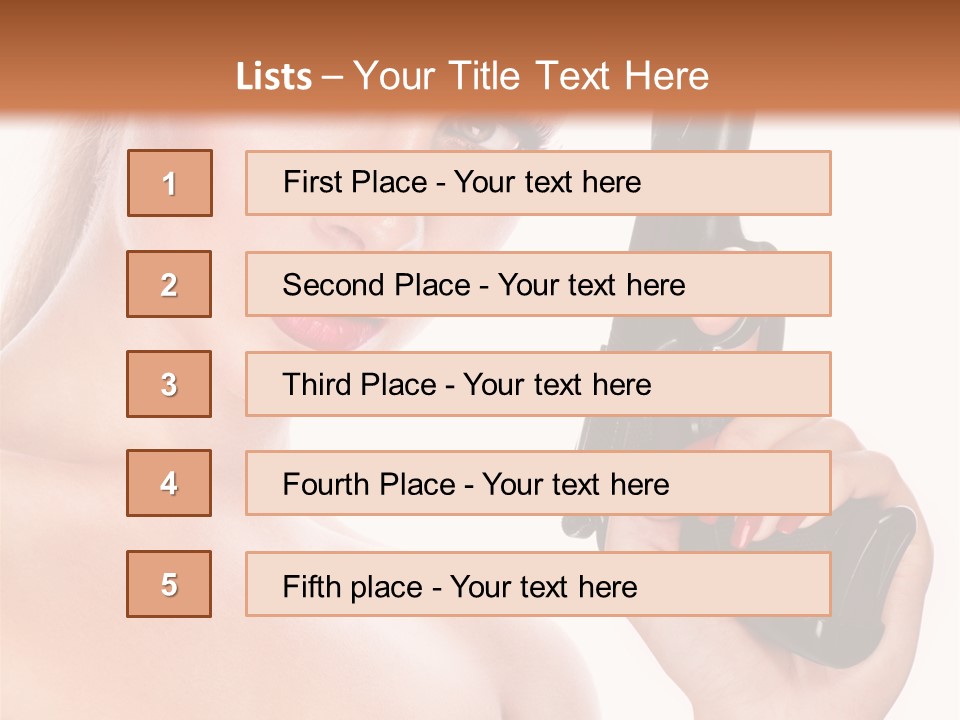 Model Fashion Pose PowerPoint Template