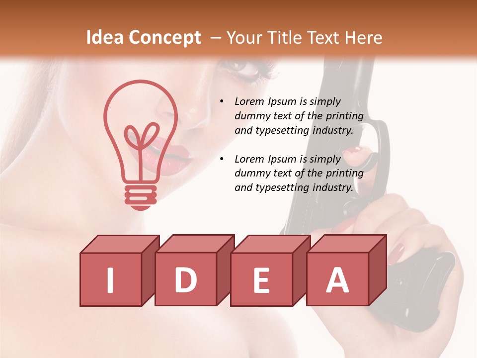 Model Fashion Pose PowerPoint Template