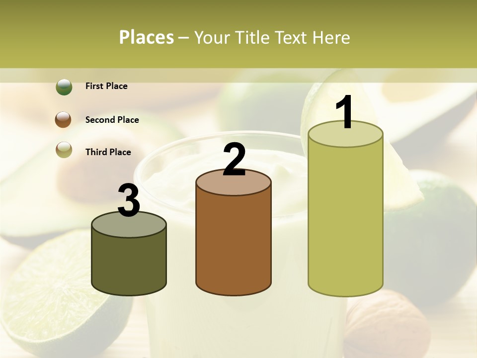 Green Still Life Glass PowerPoint Template