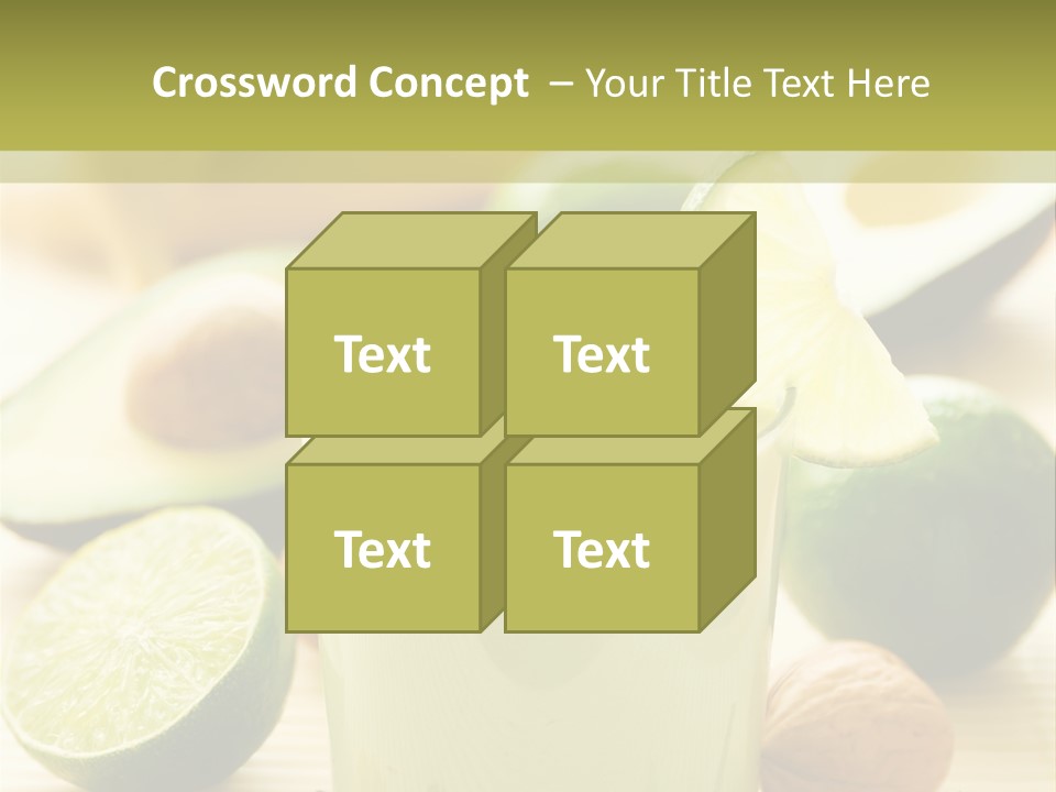 Green Still Life Glass PowerPoint Template