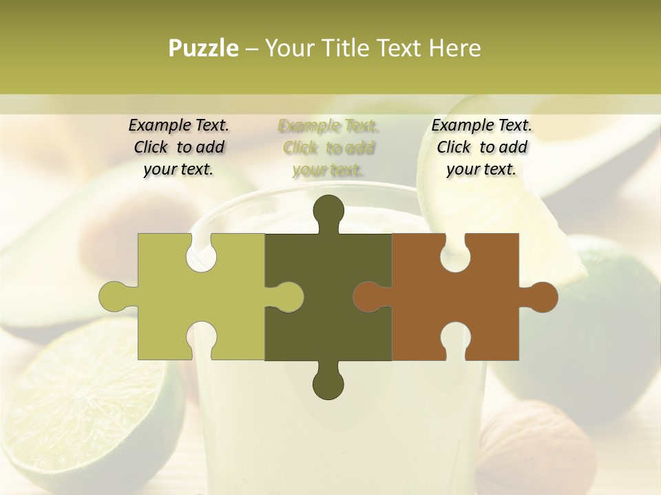 Green Still Life Glass PowerPoint Template