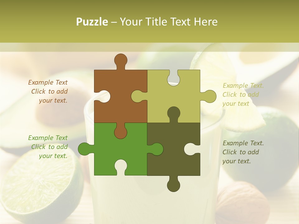 Green Still Life Glass PowerPoint Template