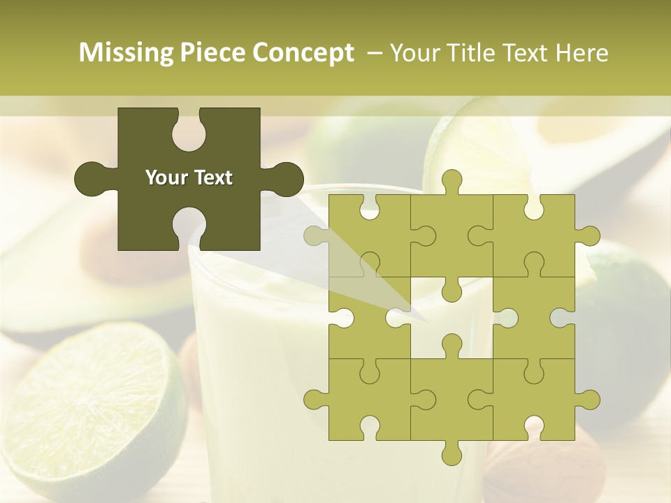 Green Still Life Glass PowerPoint Template