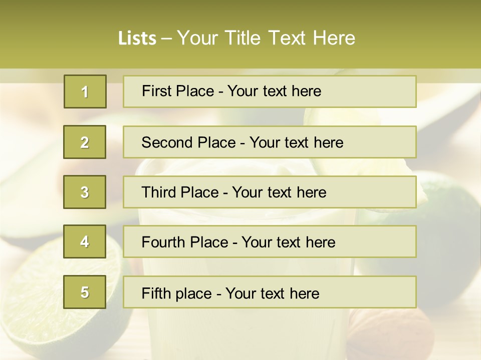 Green Still Life Glass PowerPoint Template