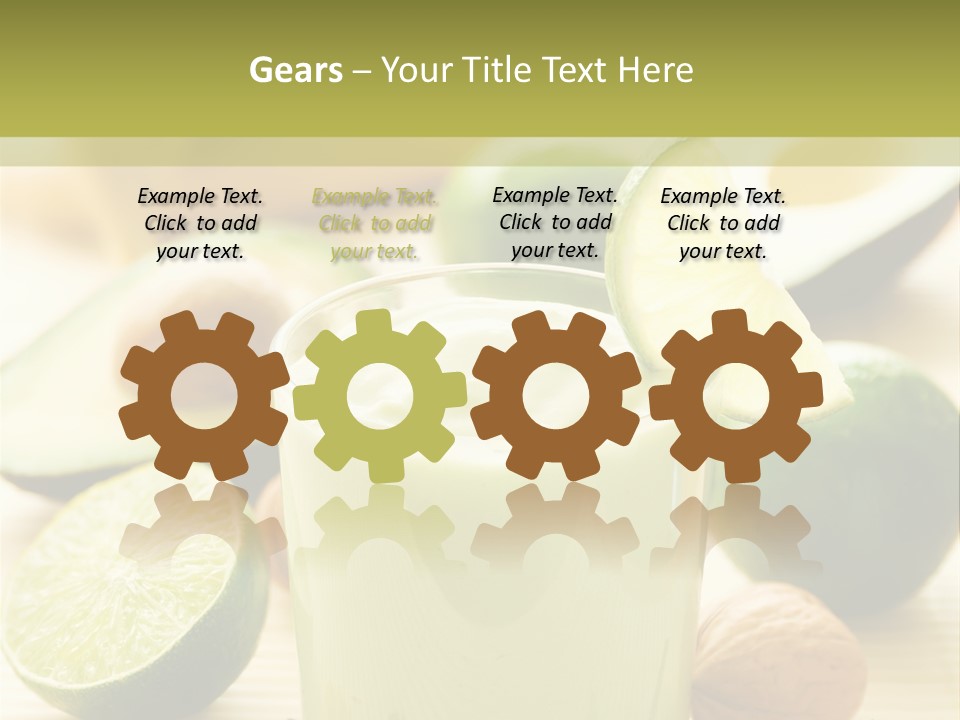 Green Still Life Glass PowerPoint Template