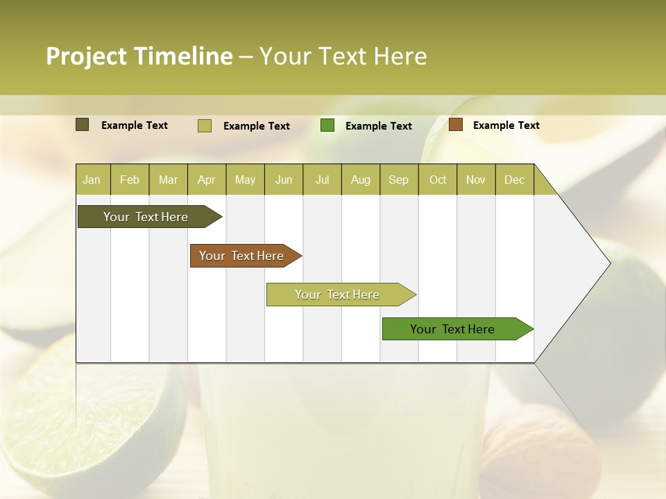 Green Still Life Glass PowerPoint Template