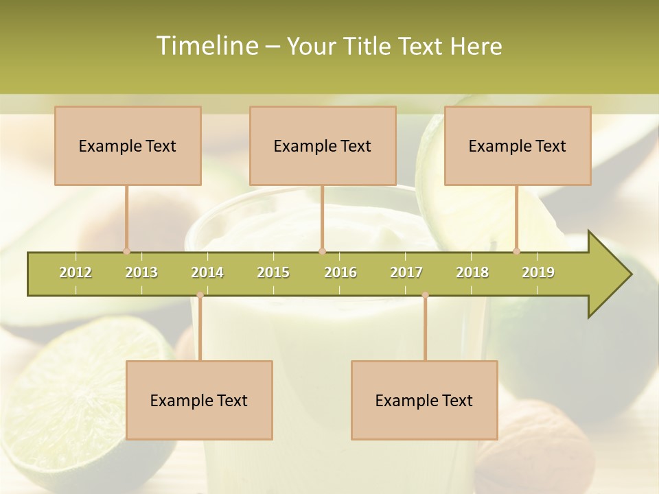 Green Still Life Glass PowerPoint Template