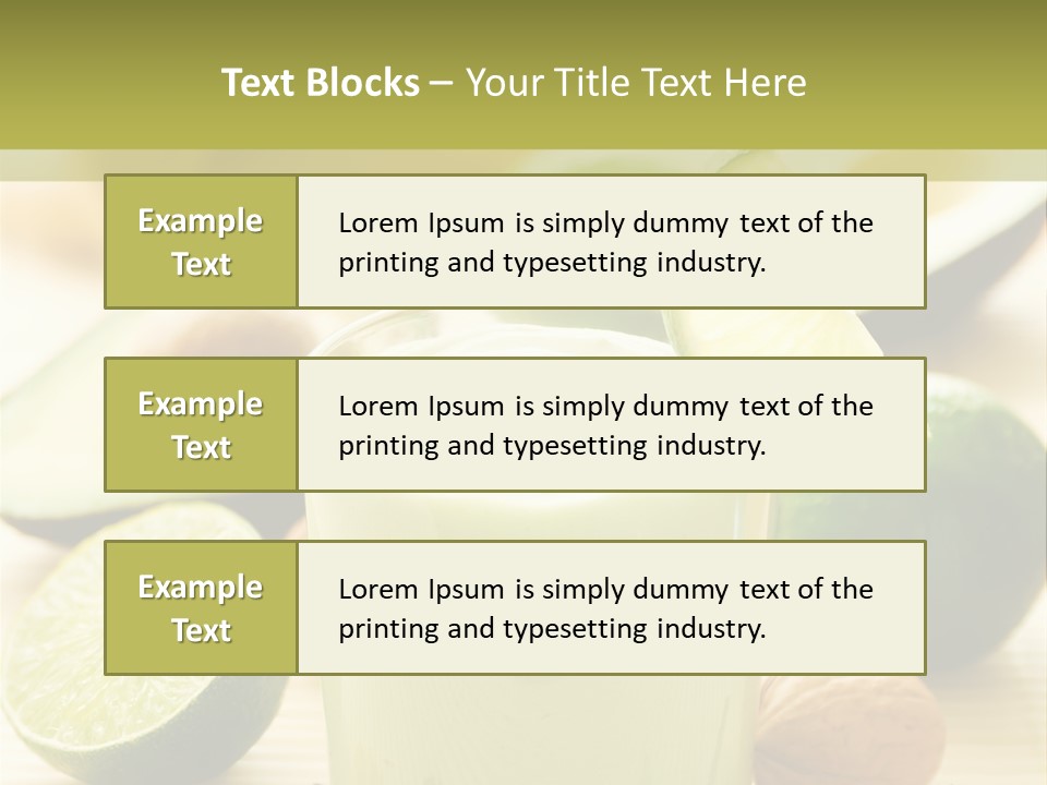 Green Still Life Glass PowerPoint Template
