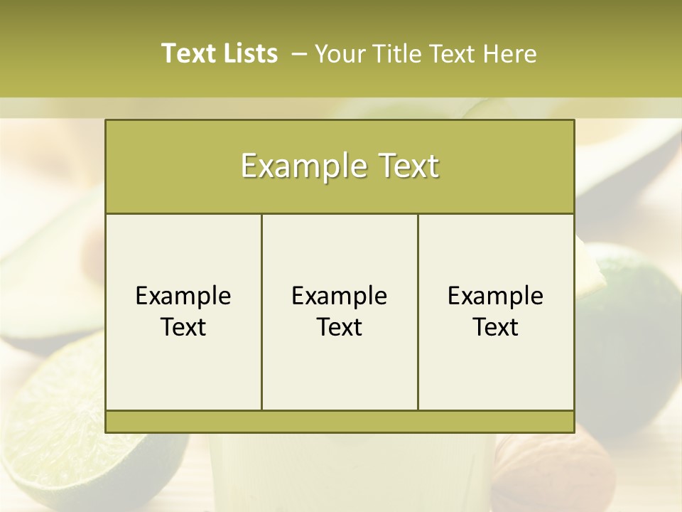 Green Still Life Glass PowerPoint Template