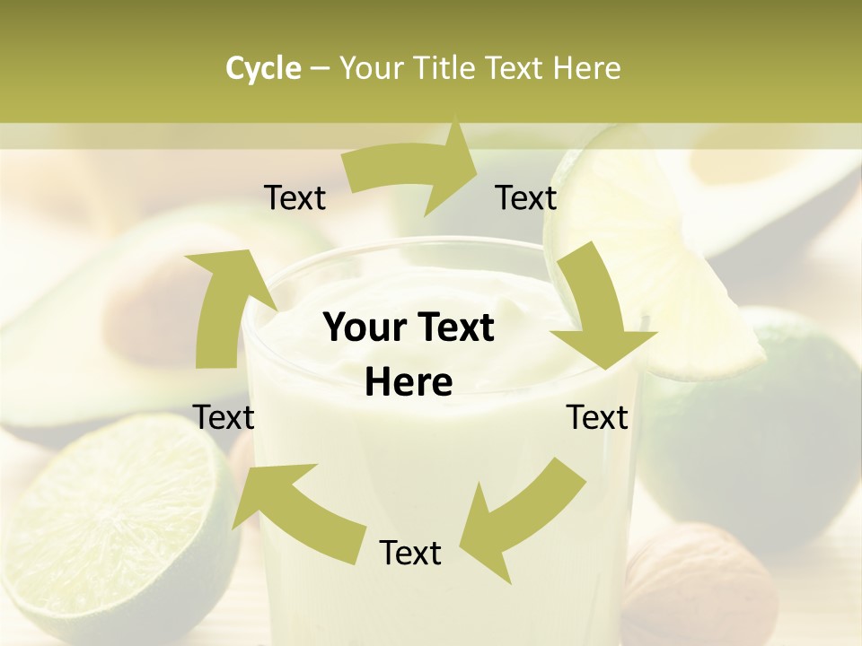 Green Still Life Glass PowerPoint Template