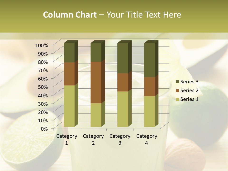 Green Still Life Glass PowerPoint Template