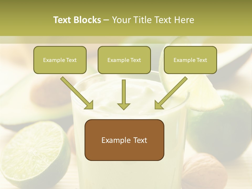 Green Still Life Glass PowerPoint Template