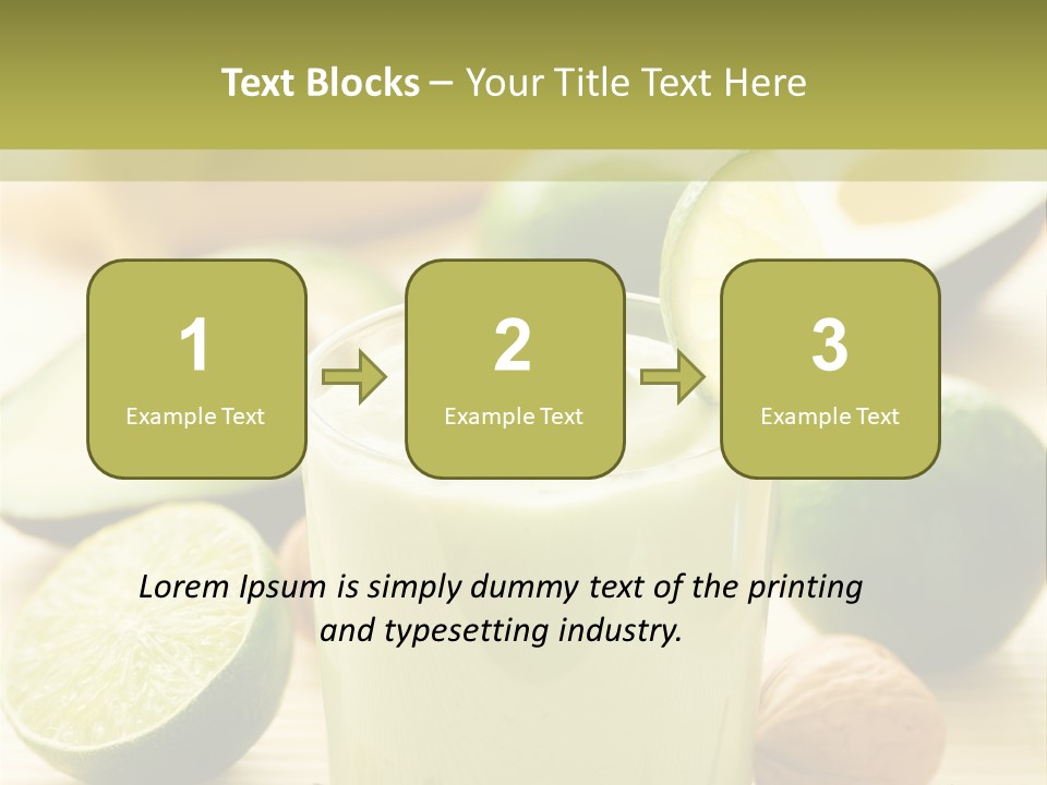 Green Still Life Glass PowerPoint Template