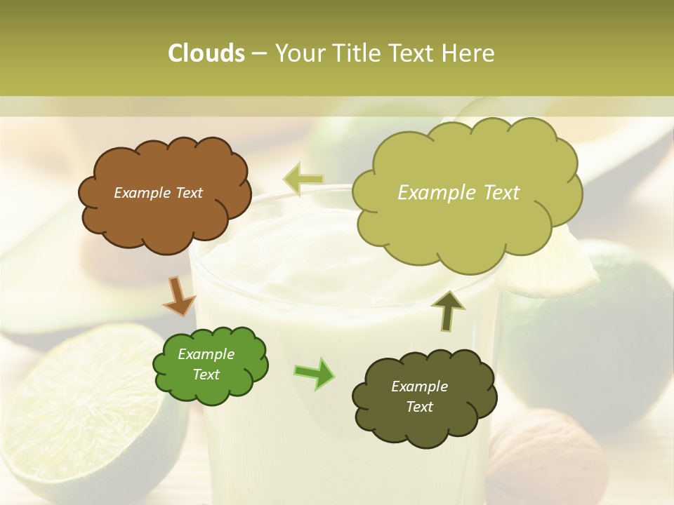 Green Still Life Glass PowerPoint Template