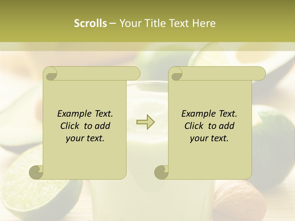 Green Still Life Glass PowerPoint Template