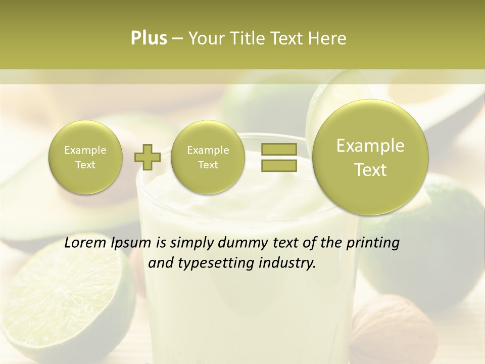 Green Still Life Glass PowerPoint Template