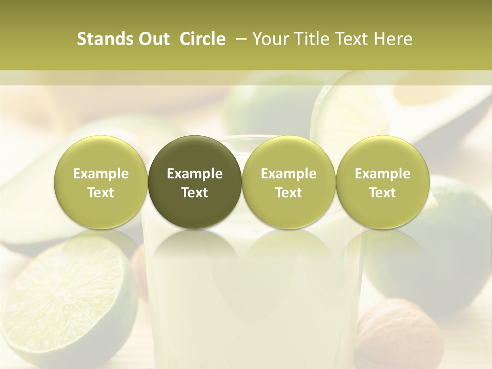 Green Still Life Glass PowerPoint Template