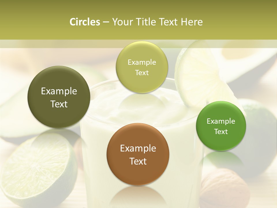 Green Still Life Glass PowerPoint Template