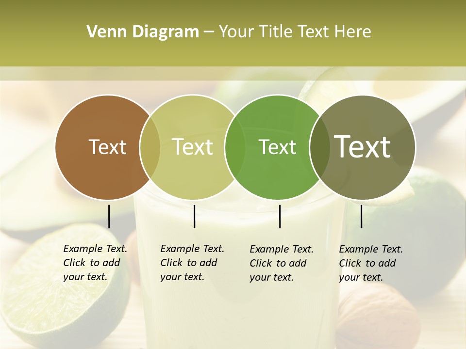 Green Still Life Glass PowerPoint Template