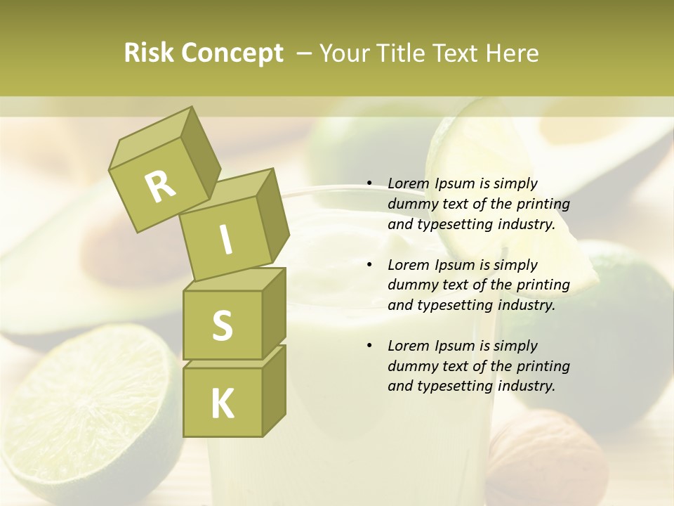 Green Still Life Glass PowerPoint Template