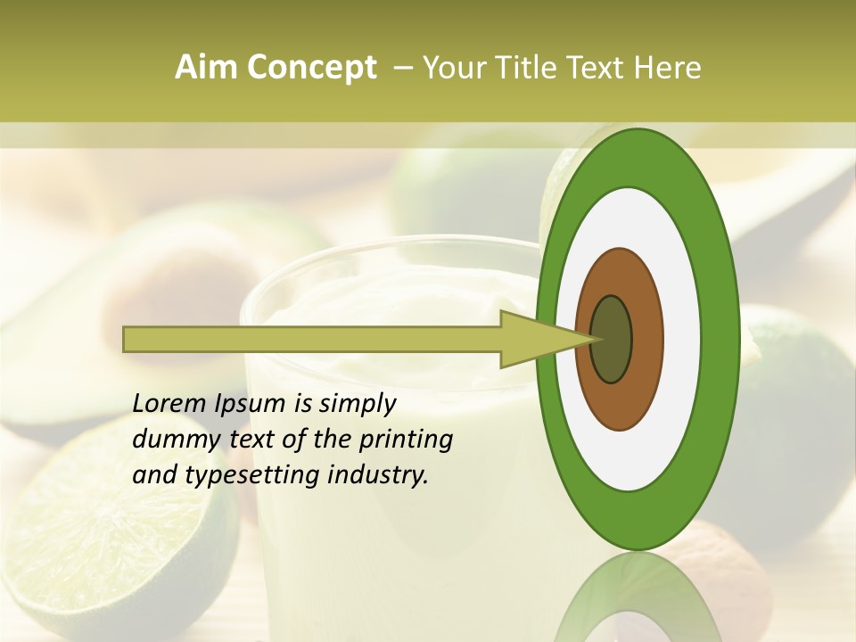 Green Still Life Glass PowerPoint Template