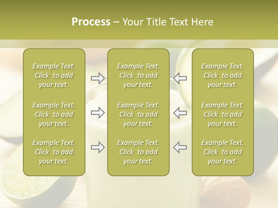 Green Still Life Glass PowerPoint Template