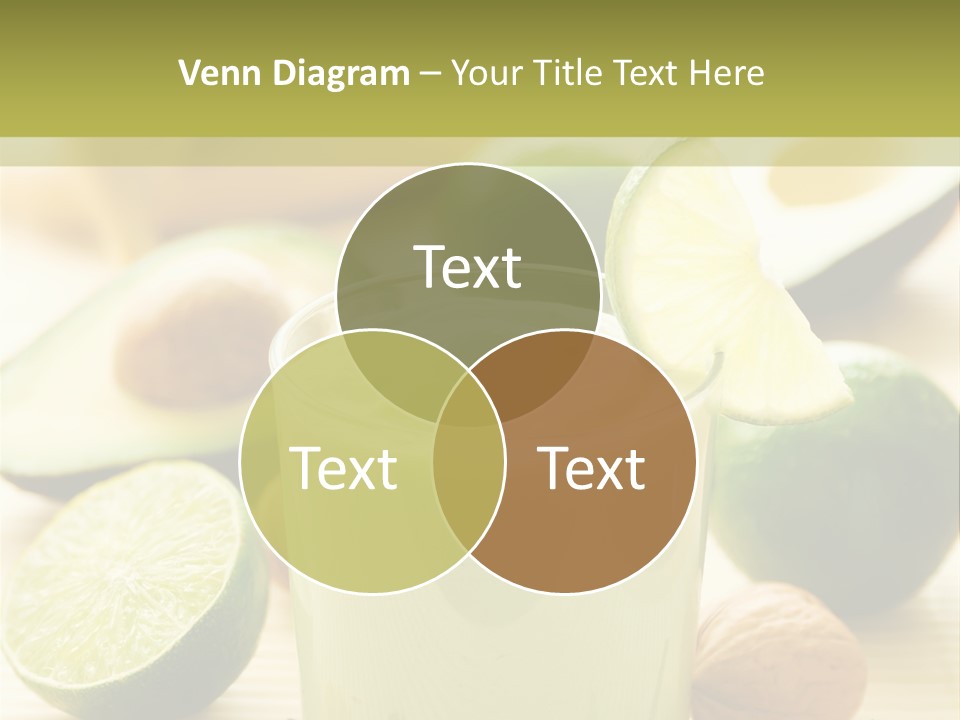 Green Still Life Glass PowerPoint Template