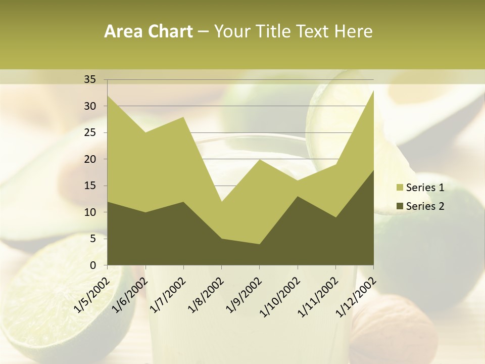 Green Still Life Glass PowerPoint Template