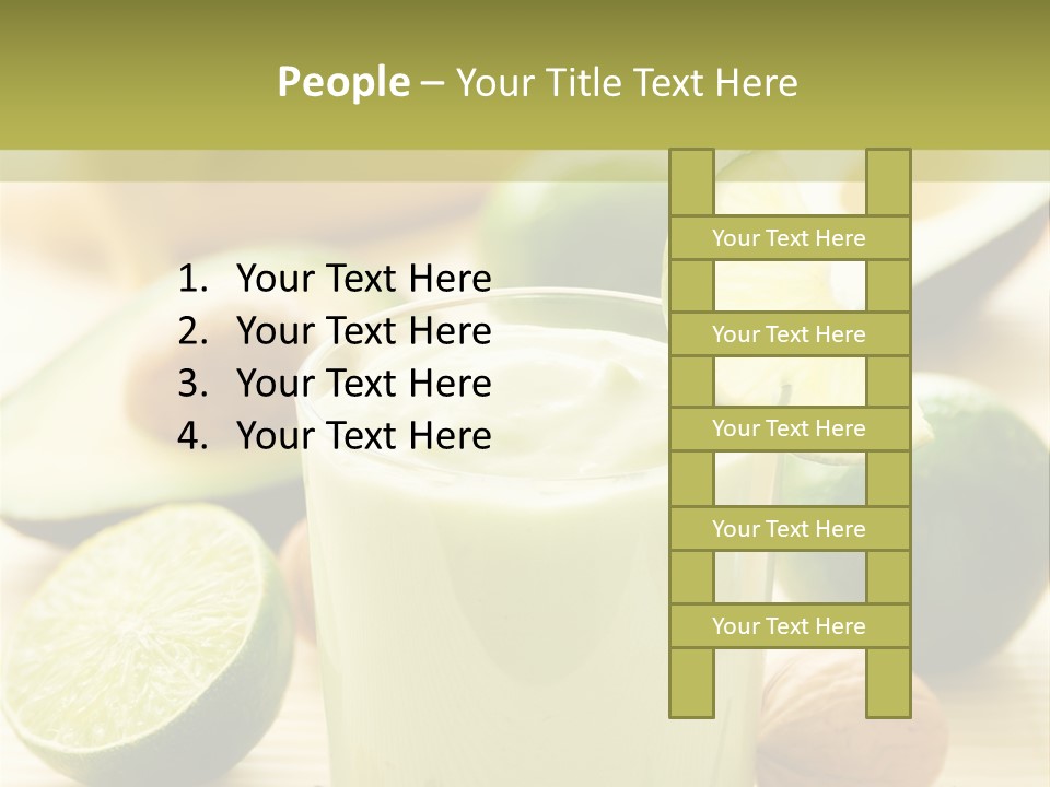 Green Still Life Glass PowerPoint Template