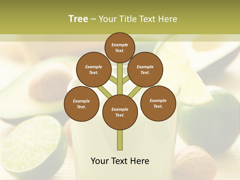 Green Still Life Glass PowerPoint Template