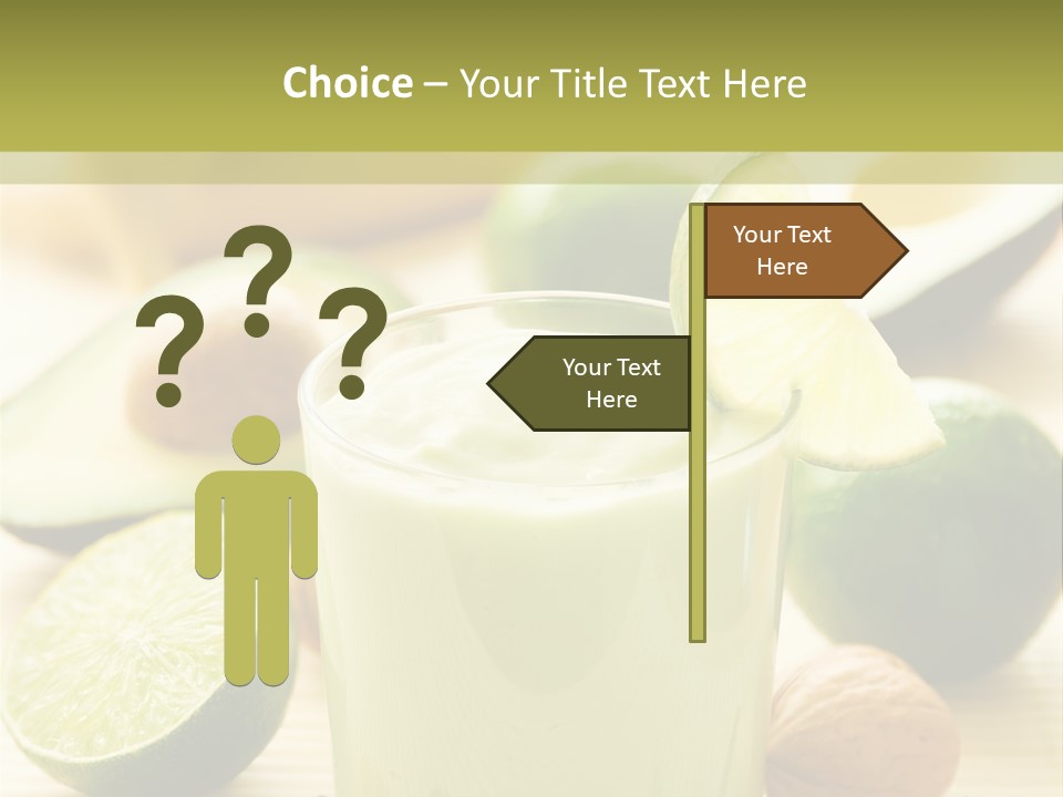 Green Still Life Glass PowerPoint Template