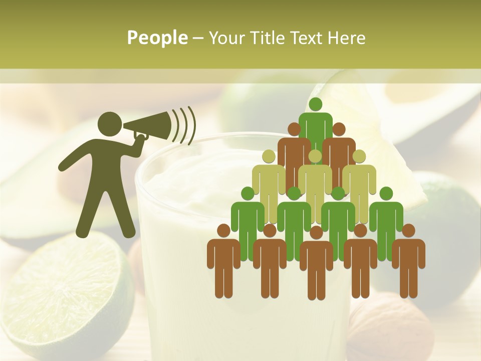 Green Still Life Glass PowerPoint Template