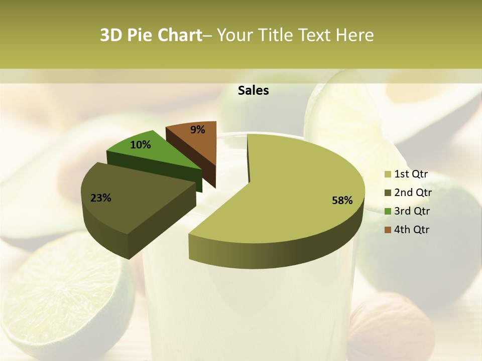 Green Still Life Glass PowerPoint Template