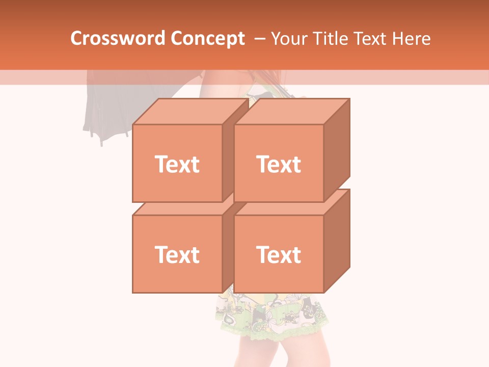 Protection Beautiful Woman PowerPoint Template