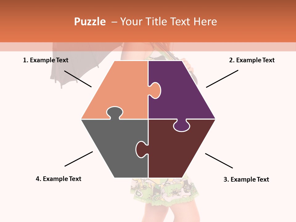 Protection Beautiful Woman PowerPoint Template