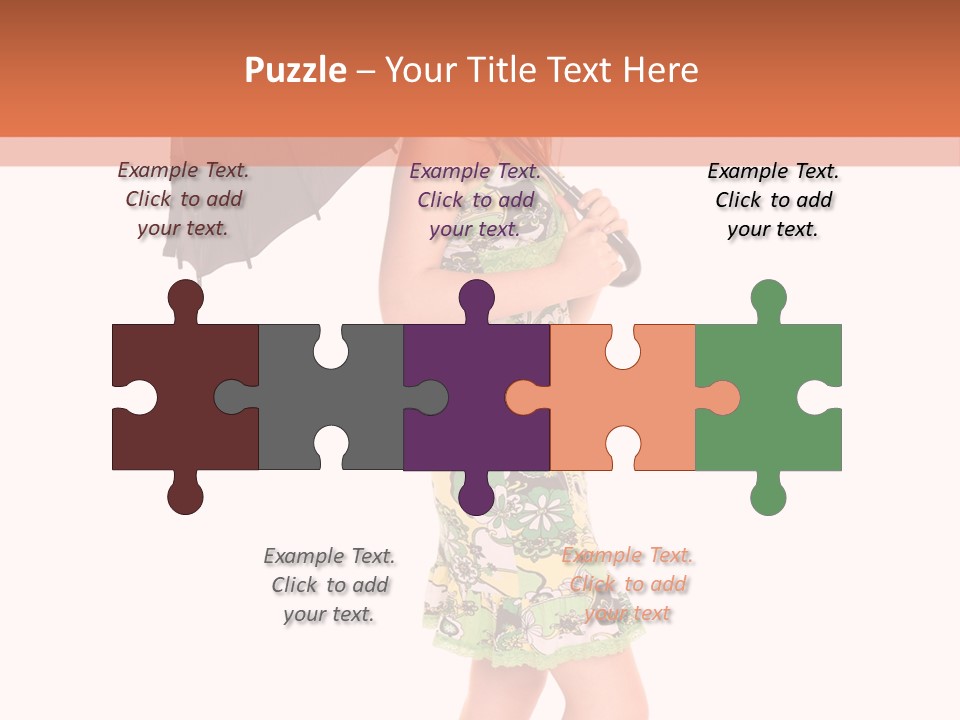 Protection Beautiful Woman PowerPoint Template