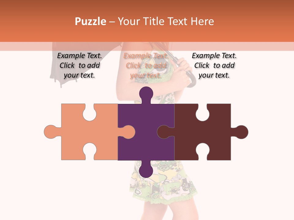 Protection Beautiful Woman PowerPoint Template