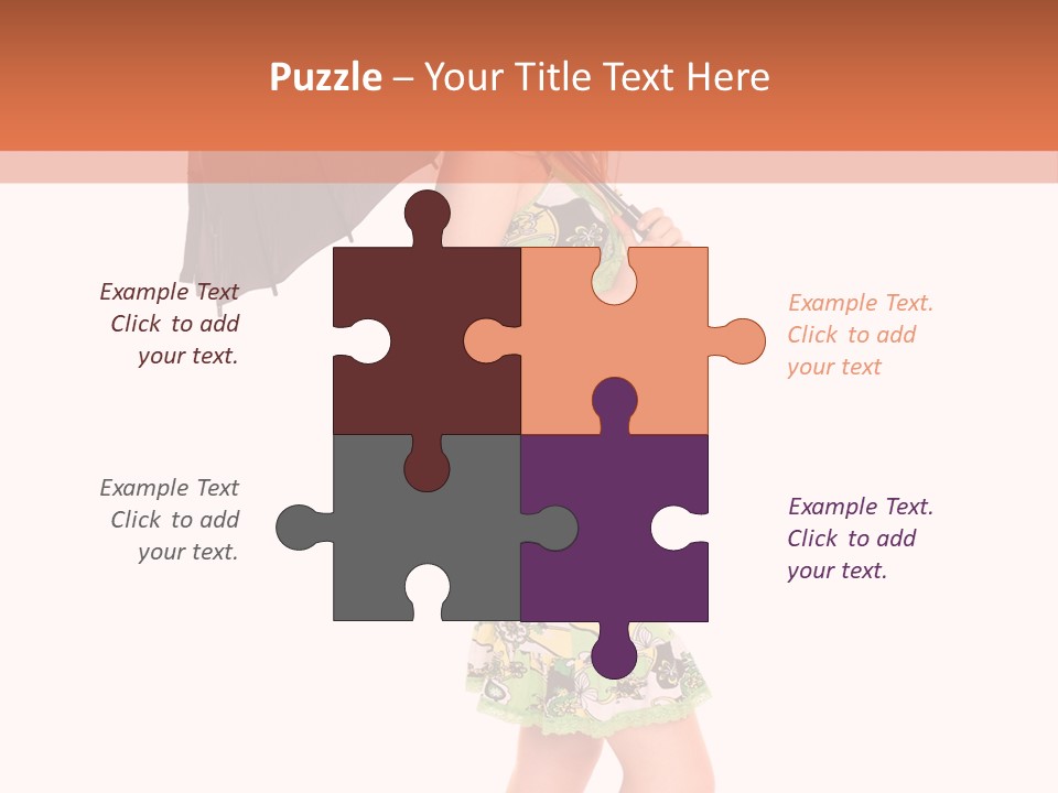 Protection Beautiful Woman PowerPoint Template