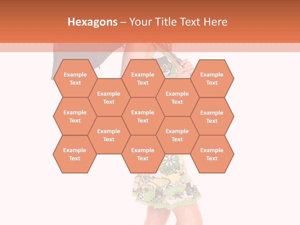 Protection Beautiful Woman PowerPoint Template