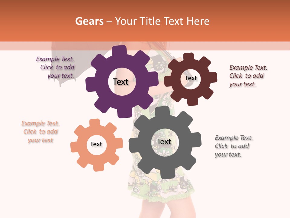 Protection Beautiful Woman PowerPoint Template