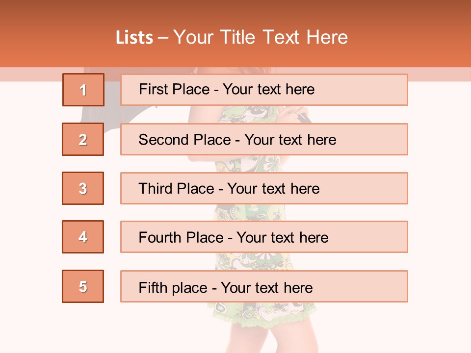 Protection Beautiful Woman PowerPoint Template