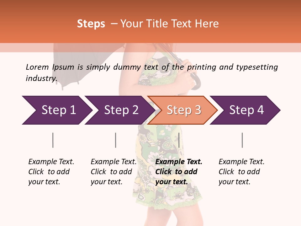 Protection Beautiful Woman PowerPoint Template